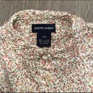 Little girls Ralph Lauren floral top 9M
